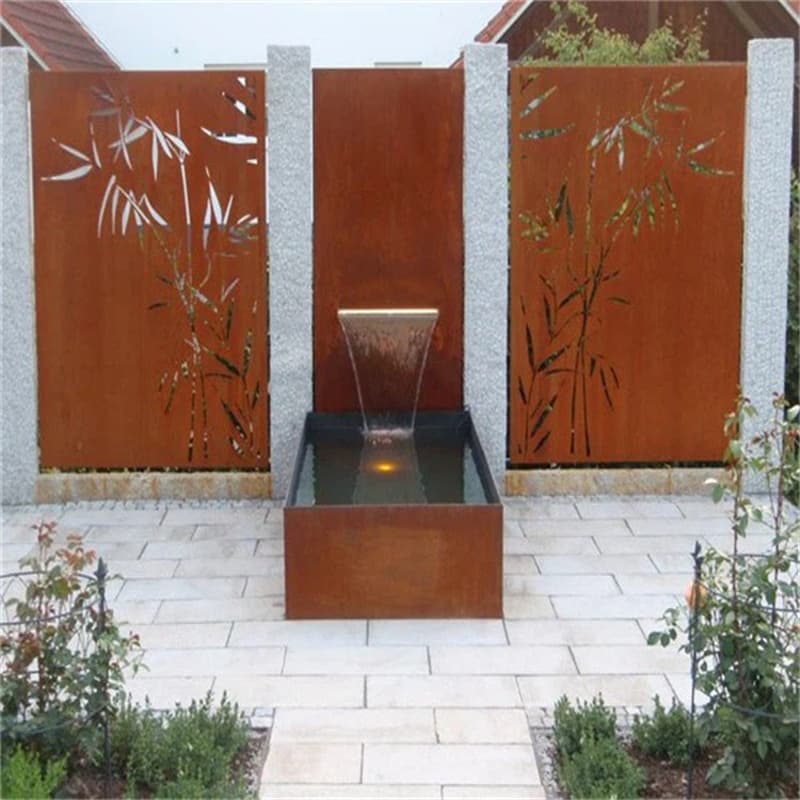 Industrial Style Backyard Corten Water Fountain Manufacturer